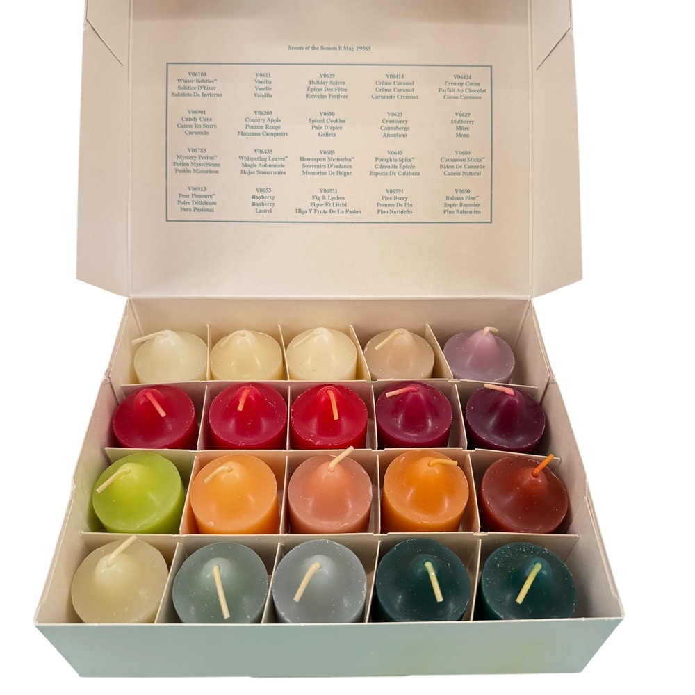 PartyLite Scents of the Season 20 Votive Candle Gift Set P9565 Holiday Sampler - Picture 9 of 9